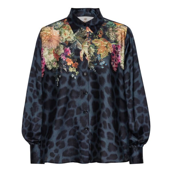 Karmamia Cph Elle Shirt Navy Flower Leopard