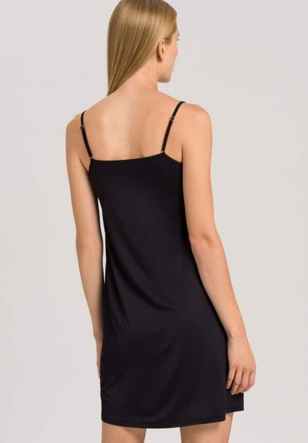 HANRO Black Bodydress 85cm Satin Deluxe